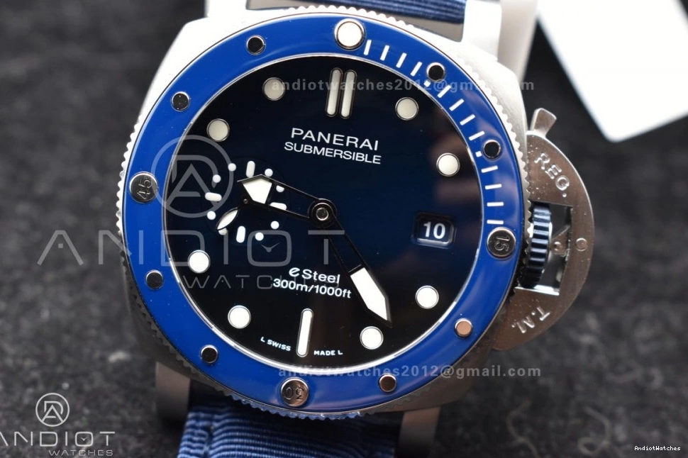 Edition Blue P Nylon Best 994 PAM1289 on Blue Supportive 1:1 Dial VSF Strap 0817